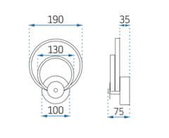 Toolight Lampa APP1042-W Black MATTE