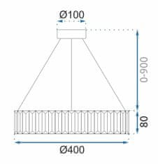 Toolight Stropné svietidlo Crystal LED APP982-CP