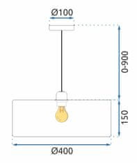 Toolight Závesné svietidlo APP1016-1CP