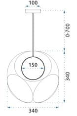 Toolight Stropné svietidlo APP1019-1CP