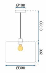 Toolight Závesné svietidlo APP1015-1CP