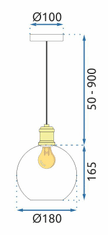 Toolight Závesné svietidlo APP1007-1CP O Biela