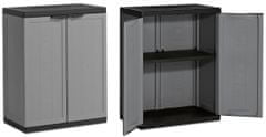 KETER Skrinka Jolly Low Cabinet Dark Grey 