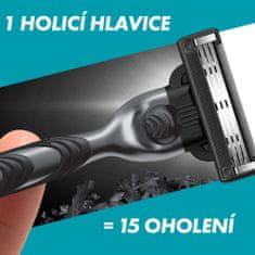 Gillette Mach3 Charcoal Holicí strojek pro muže + 5 ks náhradní hlavice