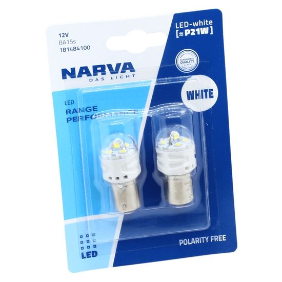 Narva LED P21W White 12V BA15S-blister 2ks RANGE PERFORMANCE