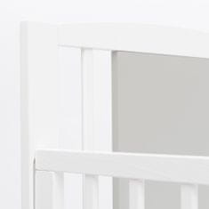 NEW BABY Detská postieľka POLLY so sťahovacou bočnicou bielo-šedá