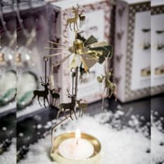 Decor By Glassor  Anjelské zvonenie so zlatým jeleňom
