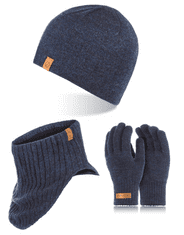 Brødrene 3W1 zimná čiapka rúrka zimný šál rukavice CZ1 + K1 + R1 námornícka modrá