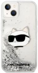 Karl Lagerfeld Kryt iPhone 14 Plus 6,7" silver hardcase Glitter Choupette Head (KLHCP14MLNCHCS)