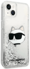 Karl Lagerfeld Kryt iPhone 14 Plus 6,7" silver hardcase Glitter Choupette Head (KLHCP14MLNCHCS)