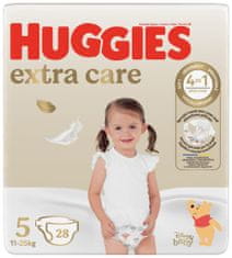 Huggies HUGGIES Plienky jednorazové Extra Care 5 (12-17 kg) 28 ks