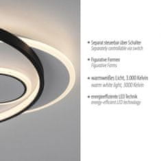 PAUL NEUHAUS PAUL NEUHAUS LED stropné svietidlo kruhové čierna/biela, prepínateľné teplo biele svetlo 3000K PN 6392-16