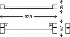 BRILONER BRILONER LED svietidlo k zrkadlu 58 cm 10W 1200lm čierna BRI 2107-115