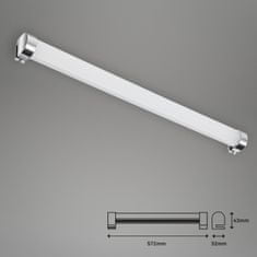 BRILONER BRILONER LED svietidlo k zrkadlu 57,2 cm 10W 1200lm chróm IP44 BRI 2062-018