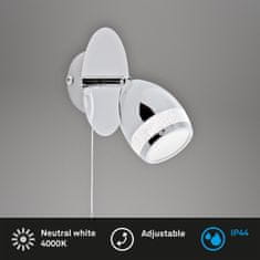 BRILONER BRILONER LED bodové svietidlo 11,5 cm 4W 350lm chróm IP44 BRI 2995-018