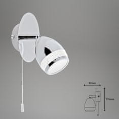 BRILONER BRILONER LED bodové svietidlo 11,5 cm 4W 350lm chróm IP44 BRI 2995-018