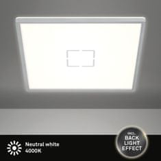 BRILONER BRILONER Slim svietidlo LED panel, 42 cm, 3000 lm, 22 W, strieborná BRI 3393-014