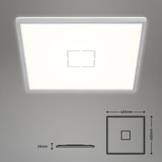 BRILONER BRILONER Slim svietidlo LED panel, 42 cm, 3000 lm, 22 W, strieborná BRI 3393-014