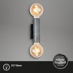 BRILONER BRILONER Retro nástenné svietidlo, 16 cm, bez 2x E27, max. 10 W, antická strieborná BRI 3710-024