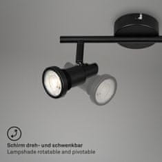 BRILONER BRILONER LED bodové svietidlo 27,5 cm 2xGU10 4,8 W 400lm čierna IP44 BRI 2992-025