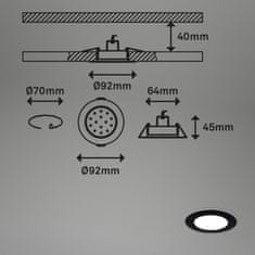 BRILONER BRILONER RGB-CCT LED vstavané svietidlá sada, pr.9,2 cm, 3x LED, 4,8 W, 450 lm, čierna IP65 BRI 7035-035