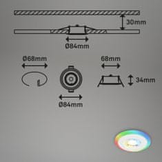 BRILONER BRILONER LED vstavané svietidlá sada, pr.8,4 cm, 3x LED, 5 W, 460 lm, biele IP44 BRI 7040-036