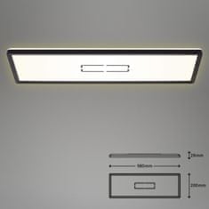BRILONER BRILONER Slim svietidlo LED panel, 58 cm, 2700 lm, 22 W, čierna BRI 3394-015