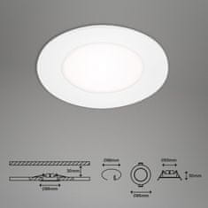 BRILONER BRILONER LED vstavané svietidlá 3ks sada, priemer. 8,6 cm, 3 W, biele BRI 7125-436