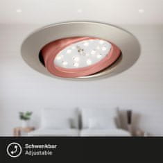 BRILONER BRILONER 3ks sada LED vstavané svietidlo, priemer. 8,2 cm, 3 W, matný nikel BRI 7171-032