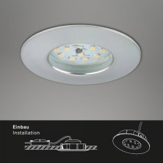 BRILONER BRILONER 3ks sada LED vstavané svietidlo, priemer. 7,5 cm, 6,5 W, hliník IP44 BRI 7295-039