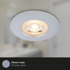 BRILONER BRILONER LED vstavané svietidlá, pr.9 cm, 3x LED, 5 W, 480 lm, matný chróm IP65 BRI 7044-034