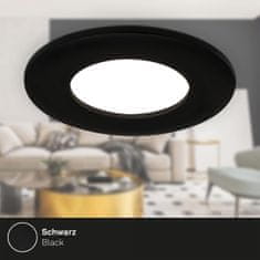 BRILONER BRILONER 3ks sada LED vstavané svietidlo, priemer. 8,5 cm, LED modul, 4,9 W, 450 lm, čierna IP44 BRI 7103-435