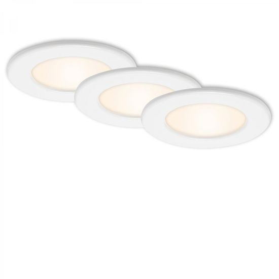 BRILONER BRILONER 3ks sada LED vstavané svietidlo, priemer. 11,5 cm, 6 W, biele BRI 7053-036