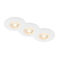 BRILONER BRILONER LED vstavané svietidlá, pr.9 cm, 3x LED, 5 W, 480 lm, biele BRI 7044-036