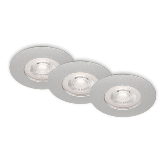 BRILONER BRILONER LED vstavané svietidlá, pr.9 cm, 3x LED, 4,9 W, 480 lm, matný chróm BRI 7036-034