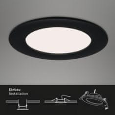 BRILONER BRILONER 3ks sada LED vstavané svietidlo, priemer. 12 cm, 7 W, 600 lm, čierna IP44 BRI 7115-435