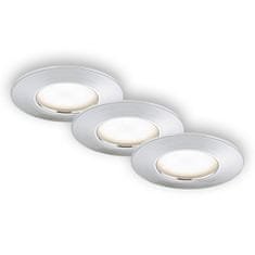 BRILONER BRILONER 3ks sada LED vstavané svietidlo, priemer. 7,5 cm, chróm IP44 BRI 7204-038