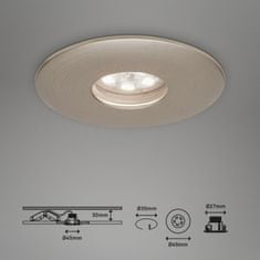 BRILONER BRILONER 3ks sada LED vstavané svietidlo, priemer. 4,5 cm, 1,8 W, matný nikel IP44 BRI 7240-032