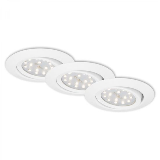 BRILONER BRILONER 3ks sada LED vstavané svietidlo, priemer. 8,2 cm, 3 W, biele BRI 7171-036