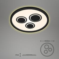 BRILONER BRILONER Svietidlo LED panel, priemer. 42,3 cm, 3000 lm, 22 W, čierna BRI 7368-015