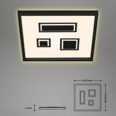 BRILONER BRILONER Svietidlo LED panel, 42,3 cm, 3000 lm, 22 W, čierna BRI 7369-015