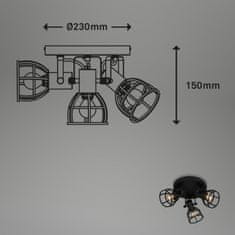 BRILONER BRILONER Bodové svietidlo pr. 23 cm 3x E14 25W čierna BRILO 2669-035