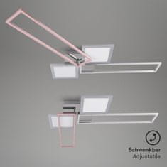 BRILONER BRILONER CCT LED stropné svietidlo, 120 cm, 50 W, hliník-chróm BRILO 3531-018