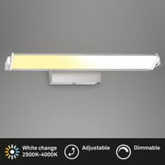 BRILONER BRILONER LED nástenné svietidlo, s CCT svietidlo LED panel, stmievateľné 52,5 cm, 15 W, matný nikel-chróm BRILO 3723-012