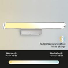 BRILONER BRILONER LED nástenné svietidlo, s CCT svietidlo LED panel, stmievateľné 52,5 cm, 15 W, matný nikel-chróm BRILO 3723-012