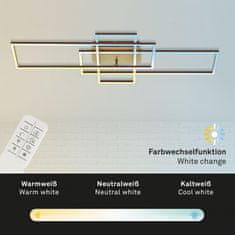 BRILONER BRILONER CCT LED nástenné a stropné svietidlo, 110 cm, 51 W, 5500 lm, zlatá-hnedá BRILO 3156-017