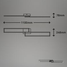 BRILONER BRILONER LED CCT rám 110 cm 40W 2x2200lm čierna BRILO 3145-015