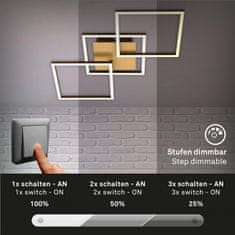 BRILONER BRILONER LED stropné svietidlo, 76,3 cm, 30 W, 3x1300 lm, zlatá BRILO 3217-017