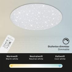 BRILONER BRILONER LED stropné svietidlo hviezdne nebo, CCT, nočné svetlo, diaľkový ovládač, stmievateľné BRILO 3429-016