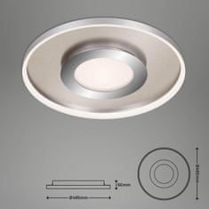 BRILONER BRILONER CCT LED stropné svietidlo, priemer. 49,5 cm, 25 W, 3000 lm, matný nikel-chróm BRILO 3640-012